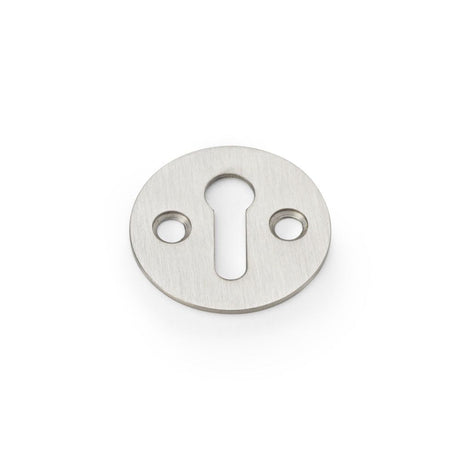 This is an image showing Alexander & Wilks Victorian Standard Profile Escutcheon - Satin Nickel aw399sn available to order from T.H Wiggans Ironmongery in Kendal, quick delivery and discounted prices.