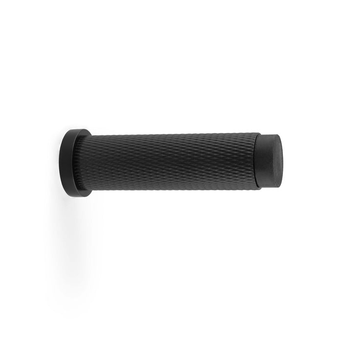 This is an image showing Alexander & Wilks Brunel Knurled Door Stop - Black aw600-75-bl available to order from T.H Wiggans Ironmongery in Kendal, quick delivery and discounted prices.