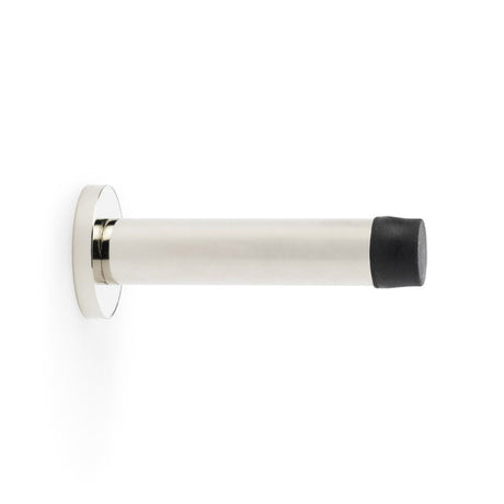 This is an image showing Alexander & Wilks Cylinder Projection Door Stop on Rose - Polished Nickel aw616pn available to order from T.H Wiggans Ironmongery in Kendal, quick delivery and discounted prices.