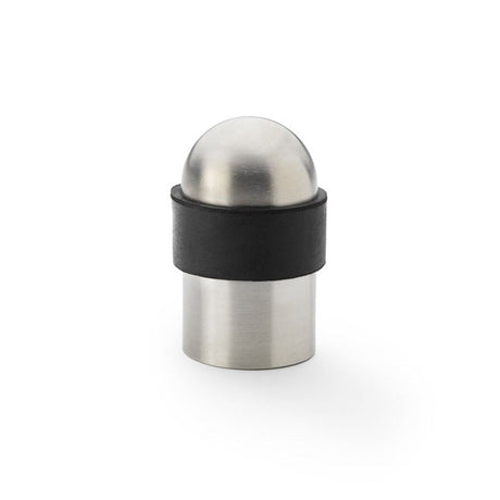 This is an image showing Alexander & Wilks Floor Mounted Dome Top Cylinder Door Stop - Satin Stainless Steel aw637sss available to order from T.H Wiggans Ironmongery in Kendal, quick delivery and discounted prices.