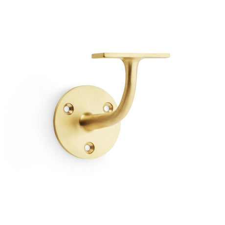 This is an image showing Alexander & Wilks Architectural Handrail Bracket - Satin Brass aw750sb available to order from T.H Wiggans Ironmongery in Kendal, quick delivery and discounted prices.