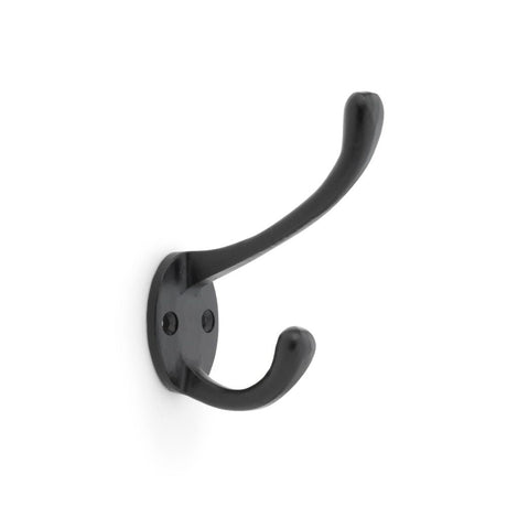 This is an image showing Alexander & Wilks Victorian Hat and Coat Hook - Powder Coat Black aw770bl available to order from T.H Wiggans Ironmongery in Kendal, quick delivery and discounted prices.