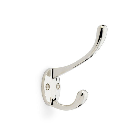 This is an image showing Alexander & Wilks Victorian Hat and Coat Hook - Polished Nickel aw770pn available to order from T.H Wiggans Ironmongery in Kendal, quick delivery and discounted prices.