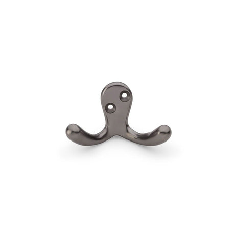This is an image showing Alexander & Wilks Victorian Double Robe Hook - Dark Bronze aw773dbz available to order from T.H Wiggans Ironmongery in Kendal, quick delivery and discounted prices.