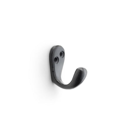 This is an image showing Alexander & Wilks Victorian Single Robe Hook - Black aw774bl available to order from T.H Wiggans Ironmongery in Kendal, quick delivery and discounted prices.