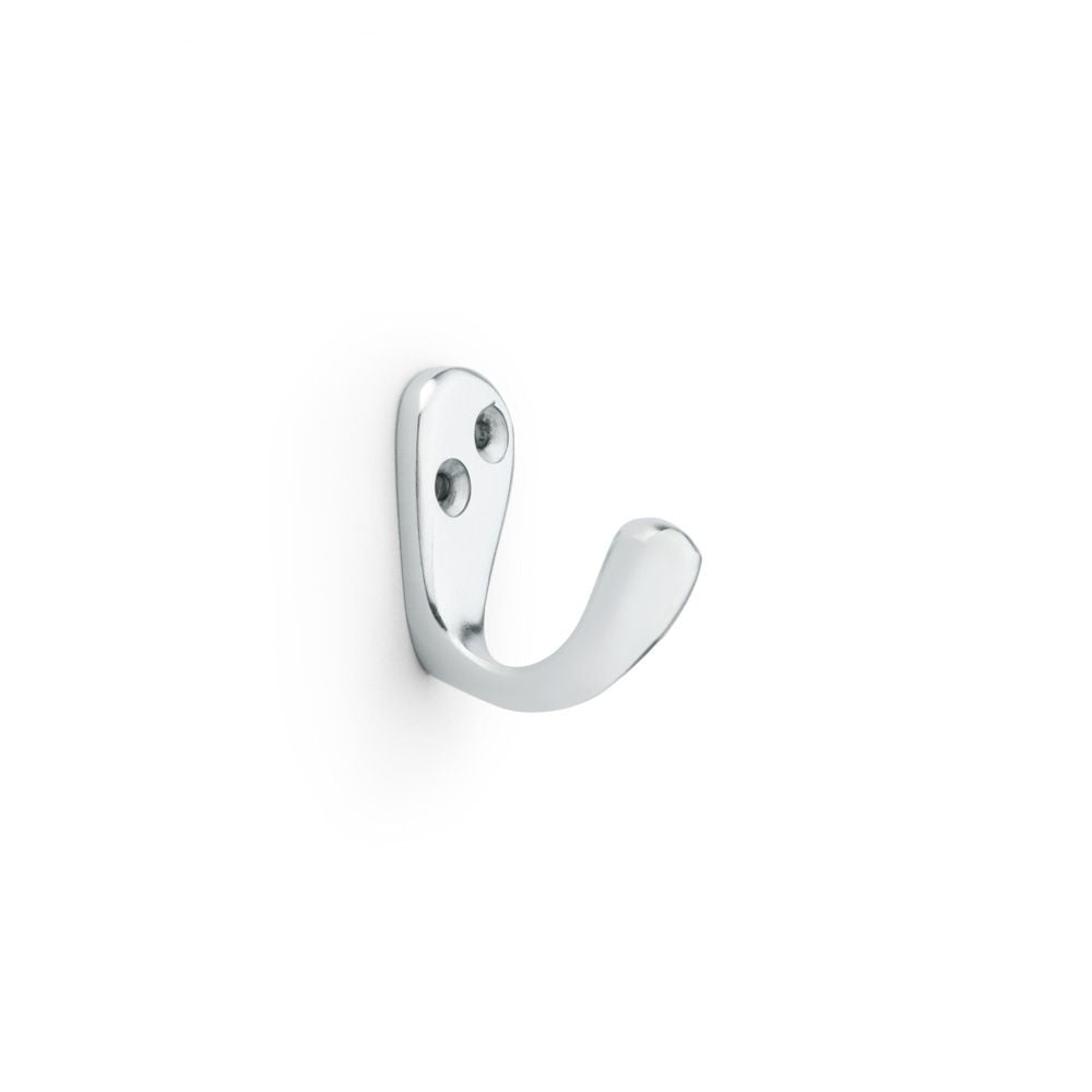 This is an image showing Alexander & Wilks Victorian Single Robe Hook - Satin Chrome aw774sc available to order from T.H Wiggans Ironmongery in Kendal, quick delivery and discounted prices.