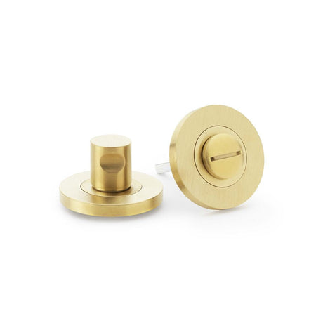 This is an image showing Alexander & Wilks Plain Thumbturn and Release - Satin Brass PVD aw791sbpvd available to order from T.H Wiggans Ironmongery in Kendal, quick delivery and discounted prices.