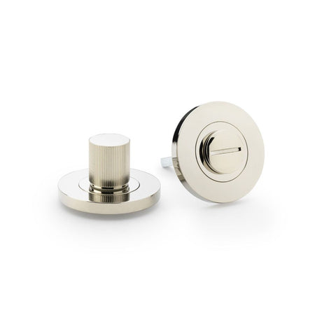 This is an image showing Alexander & Wilks Reeded Thumbturn and Release - Polished Nickel PVD aw792pnpvd available to order from T.H Wiggans Ironmongery in Kendal, quick delivery and discounted prices.