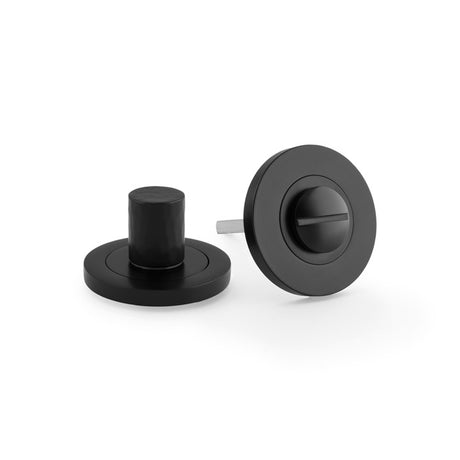 This is an image showing Alexander & Wilks Hammered Thumbturn and Release - Black aw793bl available to order from T.H Wiggans Ironmongery in Kendal, quick delivery and discounted prices.