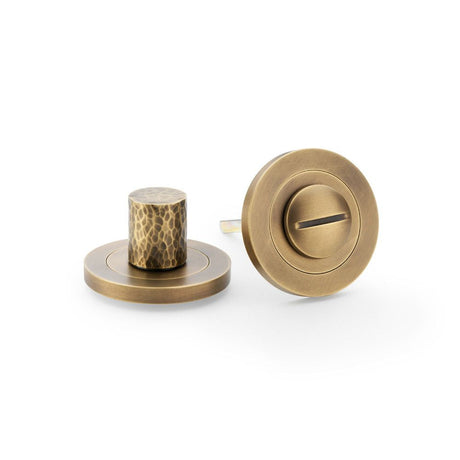 This is an image showing Alexander & Wilks Hammered Thumbturn and Release - Italian Brass aw793ib available to order from T.H Wiggans Ironmongery in Kendal, quick delivery and discounted prices.