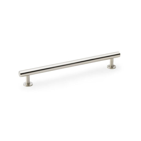 This is an image showing Alexander & Wilks Round T-Bar Cabinet Pull Handle - Satin Nickel - Centres 192mm aw814-192-sn available to order from T.H Wiggans Ironmongery in Kendal, quick delivery and discounted prices.