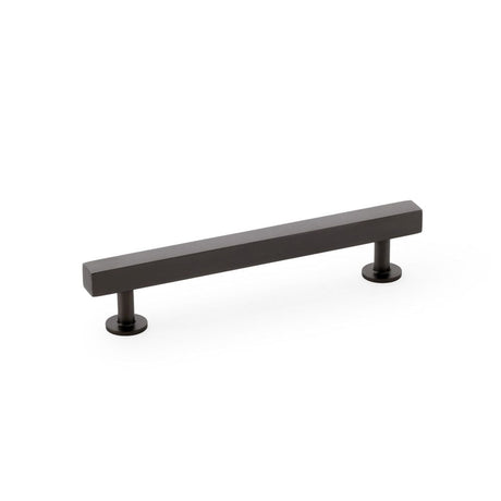 This is an image showing Alexander & Wilks Square T-Bar Cabinet Pull Handle - Dark Bronze - Centres 128mm aw815-128-dbz available to order from T.H Wiggans Ironmongery in Kendal, quick delivery and discounted prices.