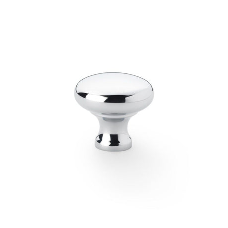 This is an image showing Alexander & Wilks Wade Round Cupboard Knob - Polished Chrome - 32mm aw836-32-pc available to order from T.H Wiggans Ironmongery in Kendal, quick delivery and discounted prices.