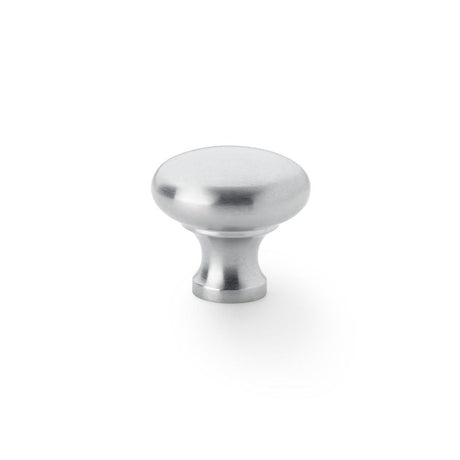 This is an image showing Alexander & Wilks Wade Round Cupboard Knob - Satin Chrome - 32mm aw836-32-sc available to order from T.H Wiggans Ironmongery in Kendal, quick delivery and discounted prices.