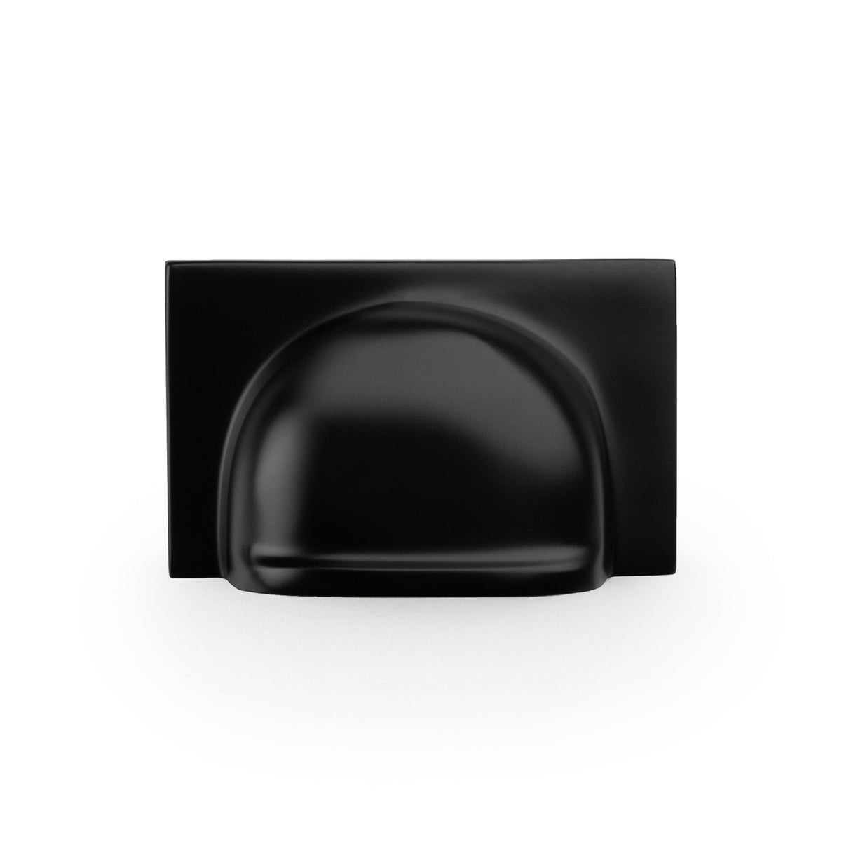 This is an image showing Alexander & Wilks Quantock Cup Handle - Black - 40mm Centres aw907bl available to order from T.H Wiggans Ironmongery in Kendal, quick delivery and discounted prices.