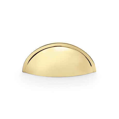 This is an image showing Alexander & Wilks Quieslade Cup Handle - Polished Brass aw909pb available to order from T.H Wiggans Ironmongery in Kendal, quick delivery and discounted prices.