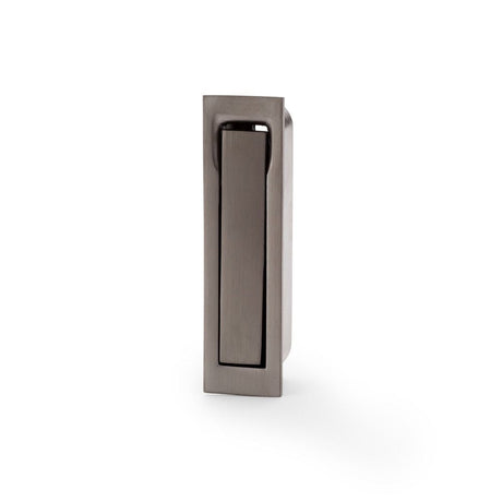 This is an image showing Alexander & Wilks Square Sliding Door Edge Pull - Dark Bronze PVD aw990dbzpvd available to order from T.H Wiggans Ironmongery in Kendal, quick delivery and discounted prices.