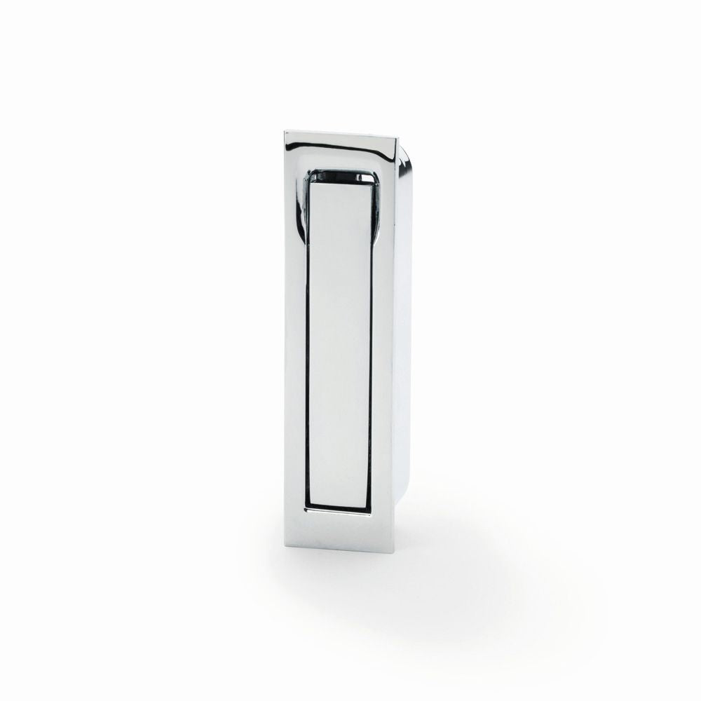 This is an image showing Alexander & Wilks Square Sliding Door Edge Pull - Polished Chrome aw990pc available to order from T.H Wiggans Ironmongery in Kendal, quick delivery and discounted prices.