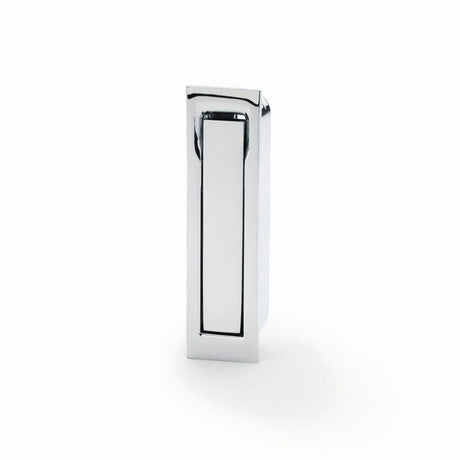 This is an image showing Alexander & Wilks Square Sliding Door Edge Pull - Polished Chrome aw990pc available to order from T.H Wiggans Ironmongery in Kendal, quick delivery and discounted prices.
