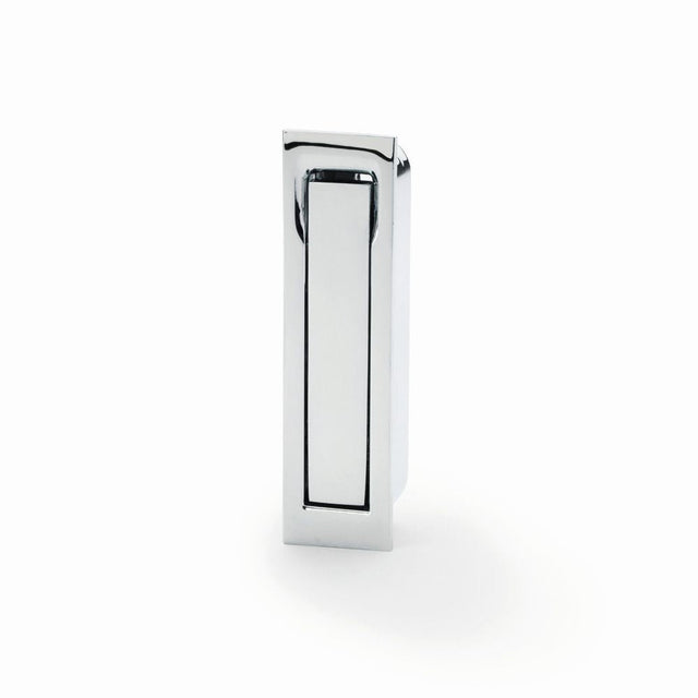 This is an image showing Alexander & Wilks Square Sliding Door Edge Pull - Polished Chrome aw990pc available to order from T.H Wiggans Ironmongery in Kendal, quick delivery and discounted prices.