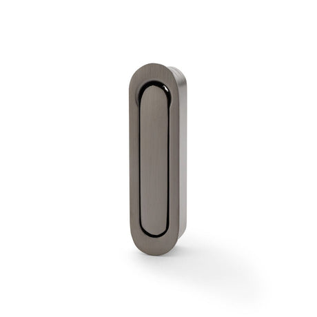 This is an image showing Alexander & Wilks Radius Sliding Door Edge Pull - Dark Bronze PVD aw991dbzpvd available to order from T.H Wiggans Ironmongery in Kendal, quick delivery and discounted prices.