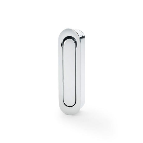 This is an image showing Alexander & Wilks Radius Sliding Door Edge Pull - Polished Chrome aw991pc available to order from T.H Wiggans Ironmongery in Kendal, quick delivery and discounted prices.