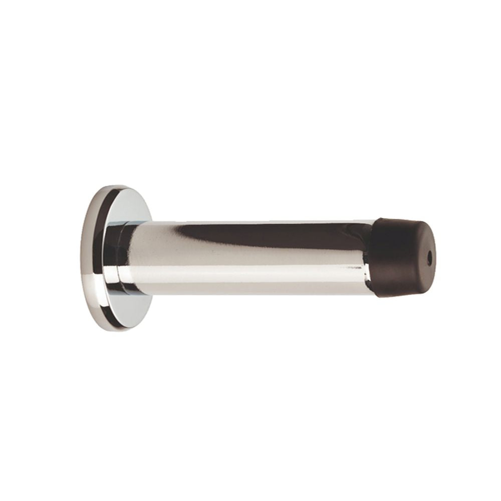 This is an image of Carlisle Brass - Wall Mounted Door Stop - Polished Chrome available to order from T.H Wiggans Architectural Ironmongery in Kendal, quick delivery and discounted prices.
