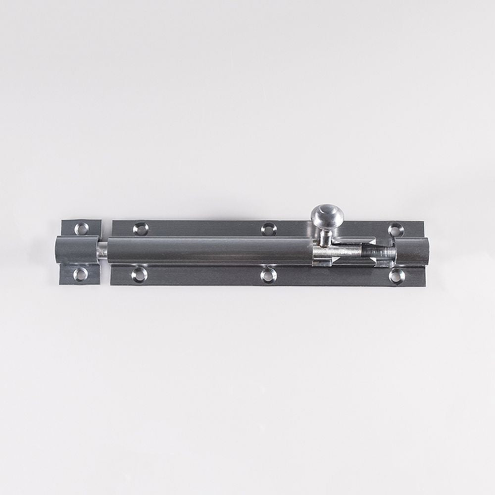 This is an image of a Carlisle Brass - Barrel Bolt 151mm - Satin Chrome that is availble to order from T.H Wiggans Architectural Ironmongery in Kendal in Kendal.