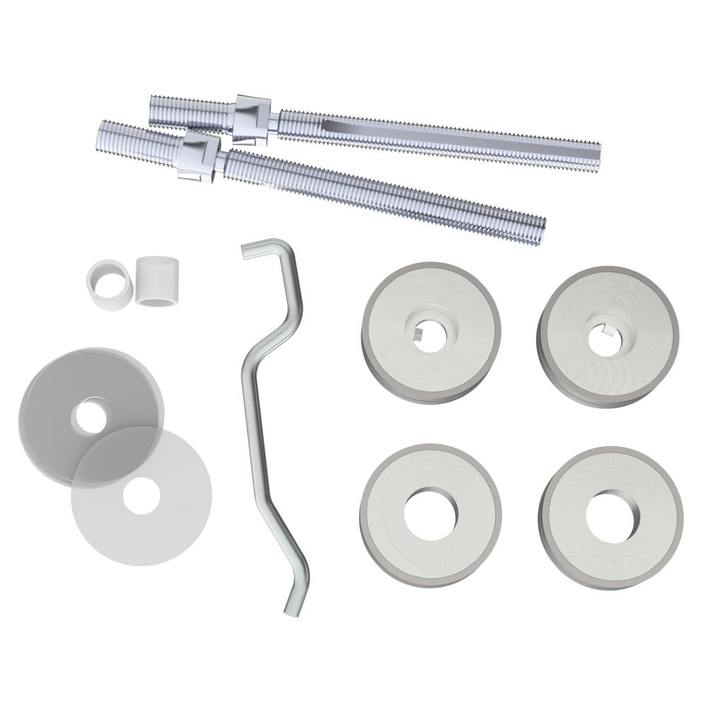 This is an image of Eurospec - Back To Back Fixing Pack - Satin Stainless Steel available to order from T.H Wiggans Architectural Ironmongery in Kendal, quick delivery and discounted prices.