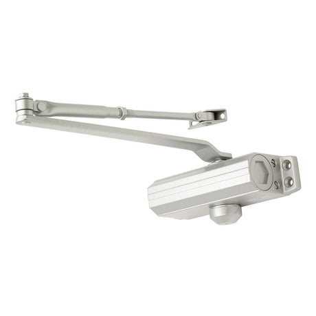 This is an image of Eurospec - Overhead Door Closer - Silver available to order from T.H Wiggans Architectural Ironmongery in Kendal, quick delivery and discounted prices.