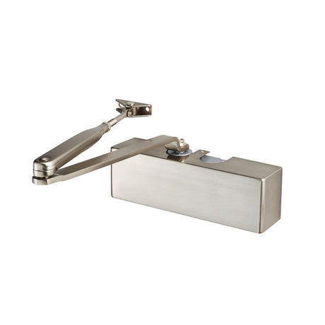 This is an image of Eurospec - Overhead Door Closer En2-4 C/W Bc Fig 6 Bracket Full Cover And Armset available to order from T.H Wiggans Architectural Ironmongery in Kendal, quick delivery and discounted prices.