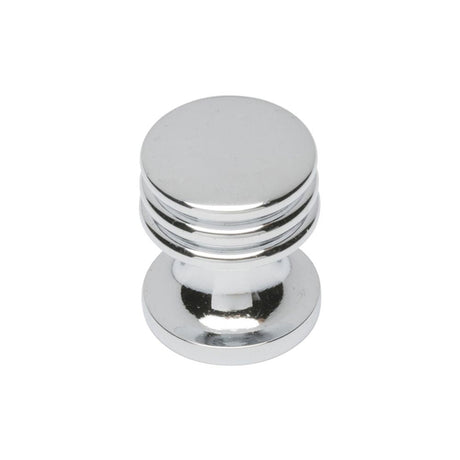 This is an image of a FTD - Ringed Knob - Polished Chrome that is availble to order from T.H Wiggans Architectural Ironmongery in Kendal in Kendal.