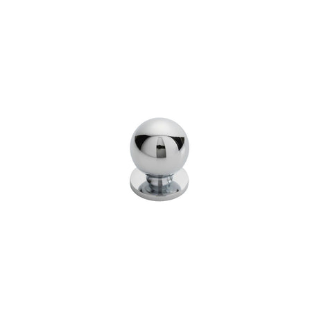 This is an image of a FTD - Ball Knob 25mm - Polished Chrome that is availble to order from T.H Wiggans Architectural Ironmongery in Kendal in Kendal.