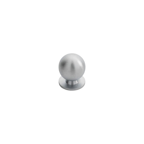 This is an image of a FTD - Ball Knob Satin Chrome 25mm - Satin Chrome that is availble to order from T.H Wiggans Architectural Ironmongery in Kendal in Kendal.