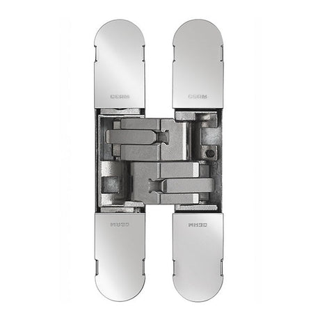 This is an image of a Eurospec - 100mm Ceam 3D Concealed Hinge 1130 - Nickel Plate that is availble to order from T.H Wiggans Architectural Ironmongery in in Kendal.