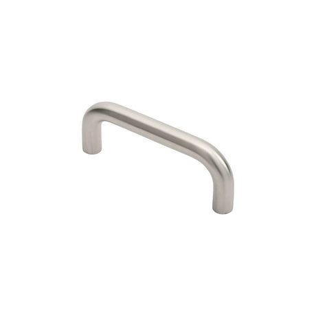 This is an image of Eurospec - 19mm D Pull Handle 150mm Centres - Satin Stainless Steel available to order from T.H Wiggans Architectural Ironmongery in Kendal, quick delivery and discounted prices.