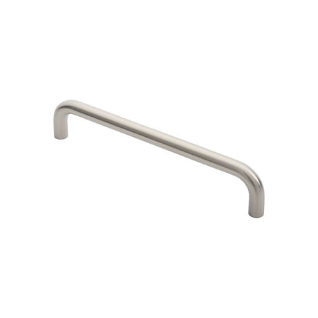 This is an image of Eurospec - 19mm D Pull Handle 300mm Centres - Satin Stainless Steel available to order from T.H Wiggans Architectural Ironmongery in Kendal, quick delivery and discounted prices.