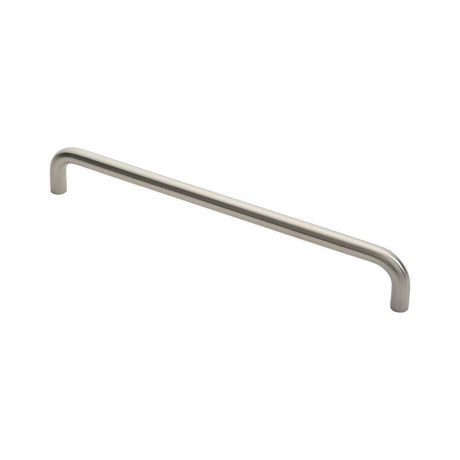 This is an image of Eurospec - 19mm D Pull Handle 425mm Centres - Satin Stainless Steel available to order from T.H Wiggans Architectural Ironmongery in Kendal, quick delivery and discounted prices.