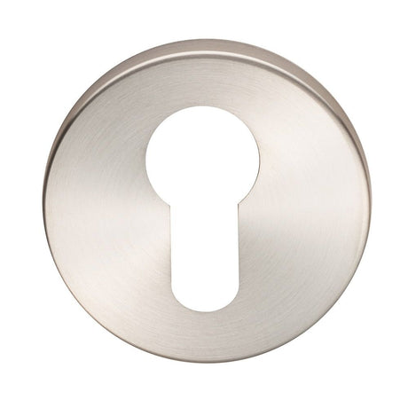 This is an image of Eurospec - Euro Escutcheon - Satin Stainless Steel available to order from T.H Wiggans Architectural Ironmongery in Kendal, quick delivery and discounted prices.