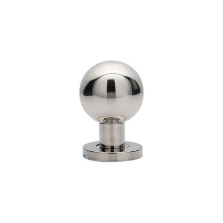 This is an image of Eurospec - Mortice Knob on Sprung Round Rose - Bright Stainless Steel available to order from T.H Wiggans Architectural Ironmongery in Kendal, quick delivery and discounted prices.