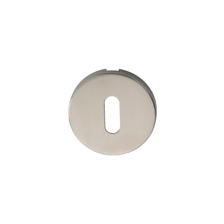 This is an image of Eurospec - Standard Lock Escutcheon - Bright Stainless Steel available to order from T.H Wiggans Architectural Ironmongery in Kendal, quick delivery and discounted prices.