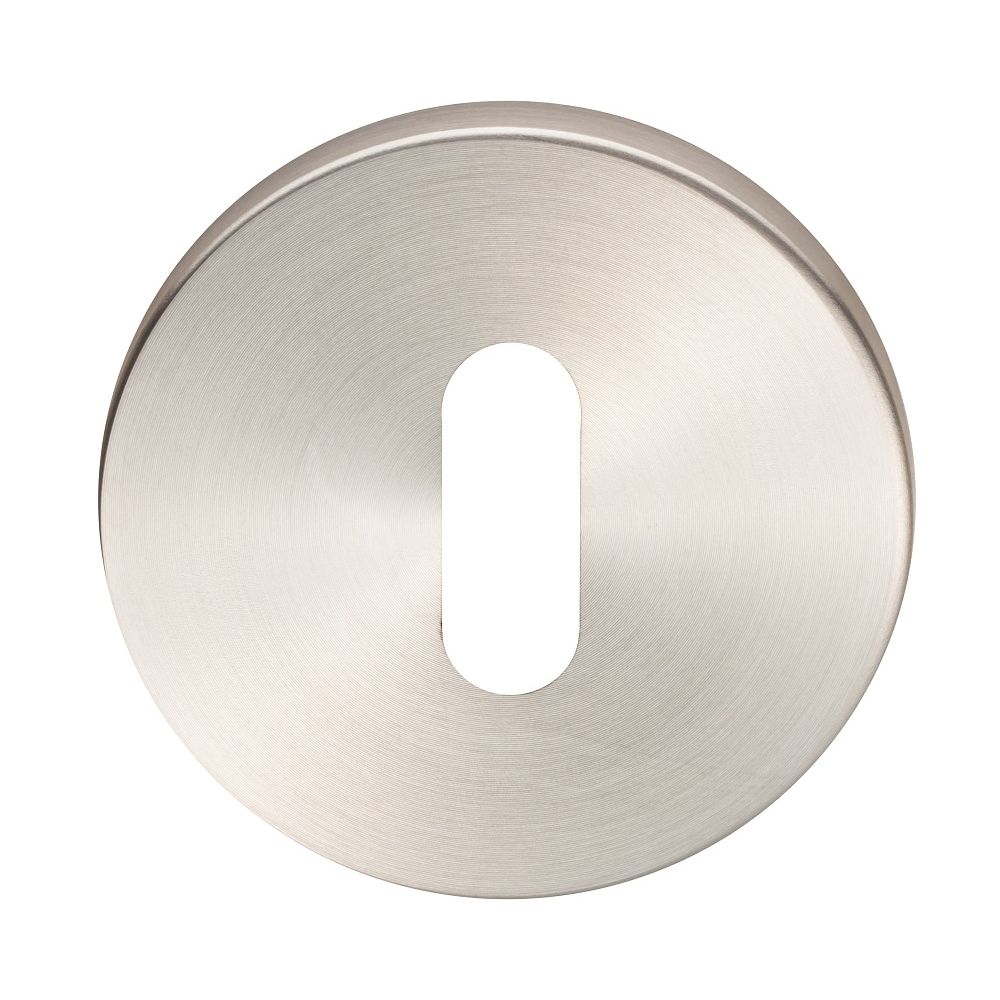 This is an image of Eurospec - Standard Profile Escutcheon - Satin Stainless Steel available to order from T.H Wiggans Architectural Ironmongery in Kendal, quick delivery and discounted prices.