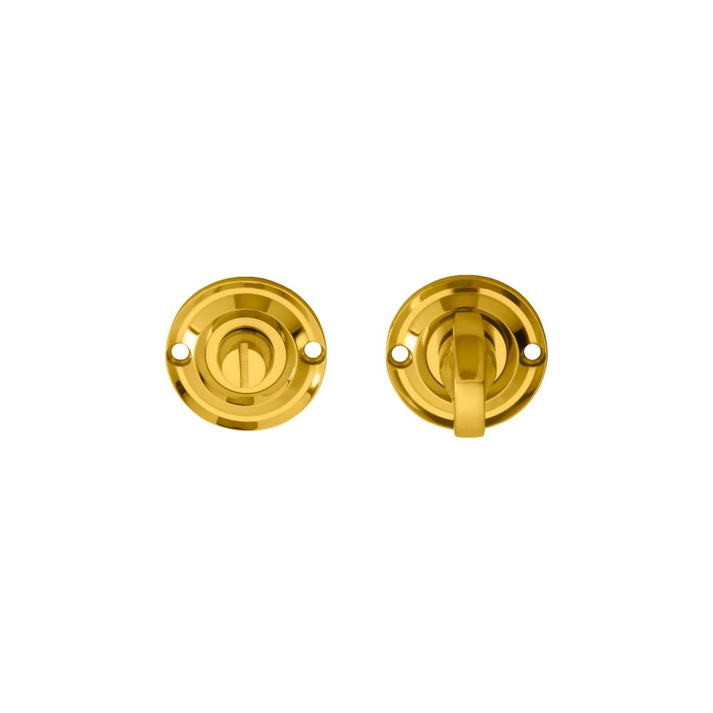 This is an image of Carlisle Brass - Delamain Small Turn and Release - Polished Brass available to order from T.H Wiggans Architectural Ironmongery in Kendal, quick delivery and discounted prices.