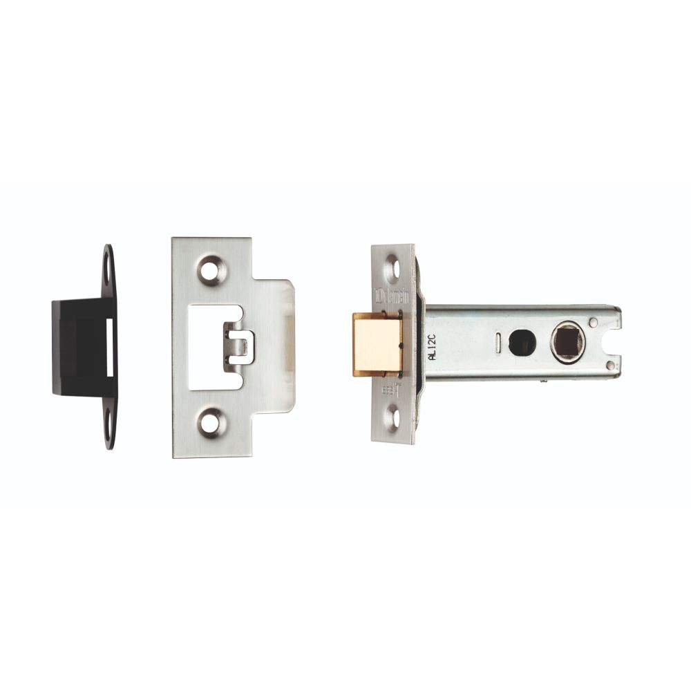 This is an image of a Carlisle Brass - Tubular Latch Heavy Sprung 76mm - Stainless Steel that is availble to order from T.H Wiggans Architectural Ironmongery in Kendal.