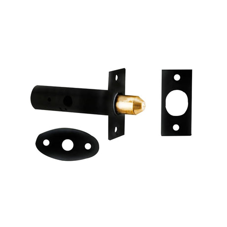 This is an image of a Eurospec - Security Door Bolt - Black that is availble to order from T.H Wiggans Architectural Ironmongery in Kendal.