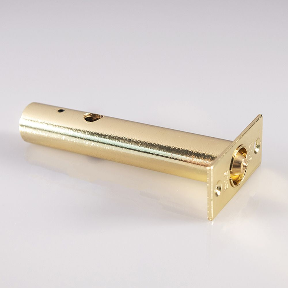 This is an image of a Eurospec - Security Door Bolt Long - Electro Brassed that is availble to order from T.H Wiggans Architectural Ironmongery in Kendal.