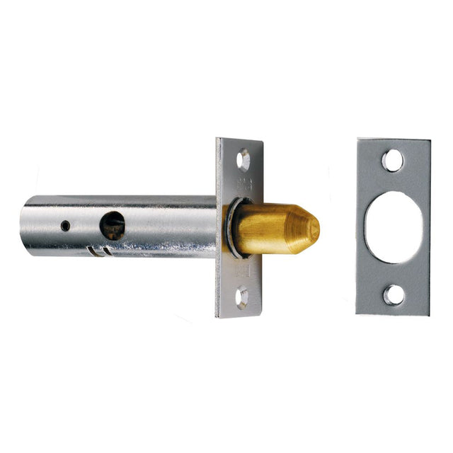 This is an image of a Eurospec - Door Security Bolt - Satin Chrome that is availble to order from T.H Wiggans Architectural Ironmongery in Kendal.