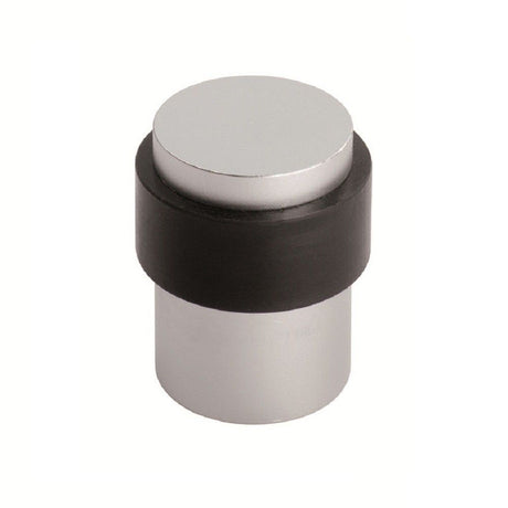 This is an image of Eurospec - Floor Mounted Pedestal Door Stop - Satin Anodised Aluminium available to order from T.H Wiggans Architectural Ironmongery in Kendal, quick delivery and discounted prices.