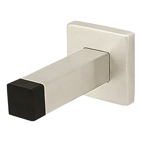 This is an image of Eurospec - Steelworx Square Skirting Door Stop - Satin Stainless Steel available to order from T.H Wiggans Architectural Ironmongery in Kendal, quick delivery and discounted prices.