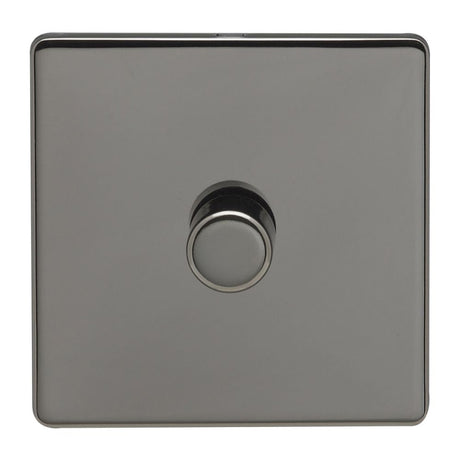 This is an image showing Eurolite Concealed 6mm 1 Gang Dimmer - Black Nickel (With Black Trim) ecbn1dled available to order from T.H. Wiggans Ironmongery in Kendal, quick delivery and discounted prices.